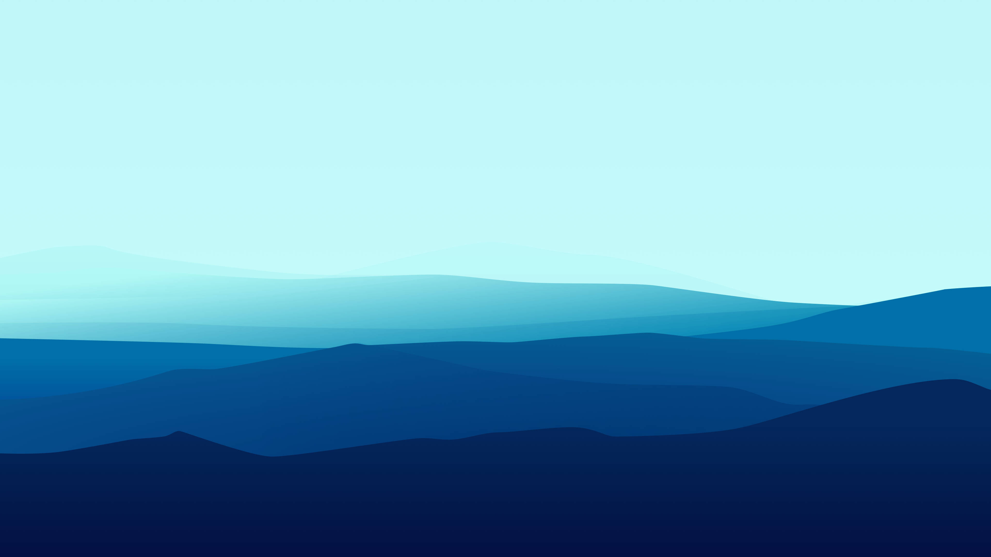 blue shades, mountain ranges, soft blue tones, 4K Desktop Wallpaper