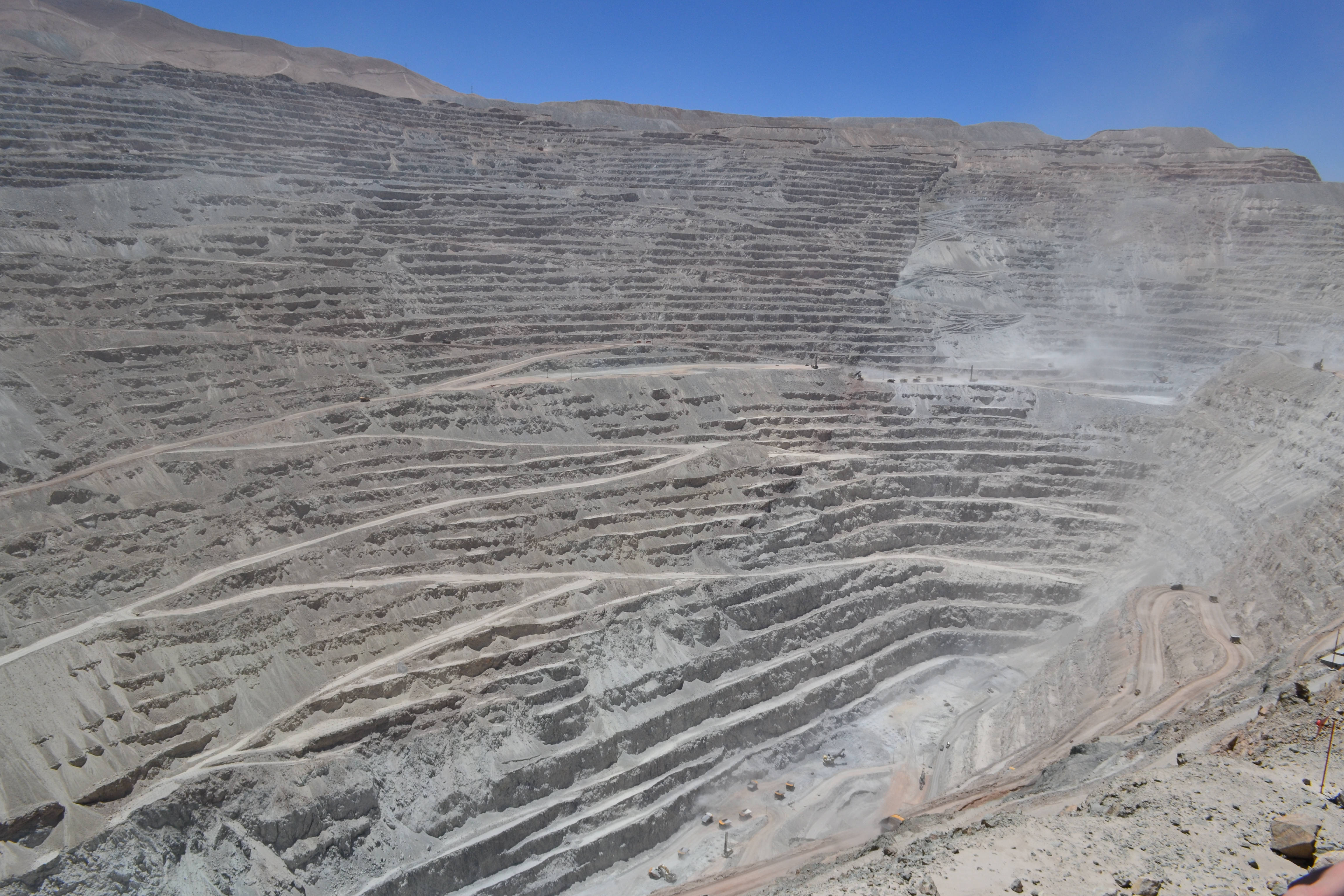 mining quarry terraces, open-pit mine, terraced rock walls, 4K Desktop Wallpaper