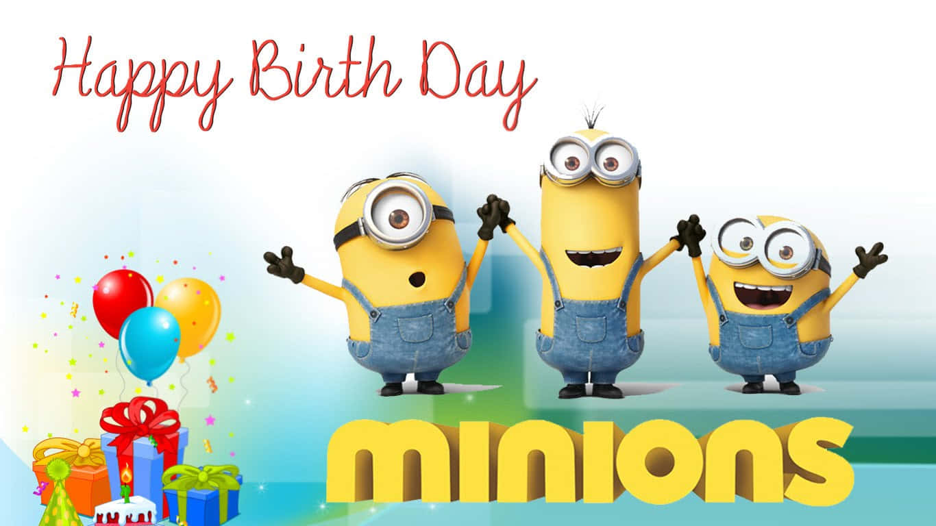 Minion, Happy Birthday, yellow Minions, HD Desktop Wallpaper