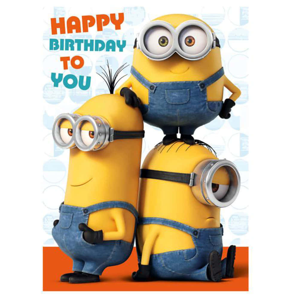 Minion, Happy Birthday To You, blue overalls, SD Desktop Wallpaper