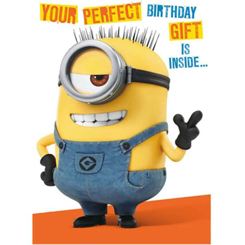 Minion, one eye, spiked hair, SD Desktop Wallpaper