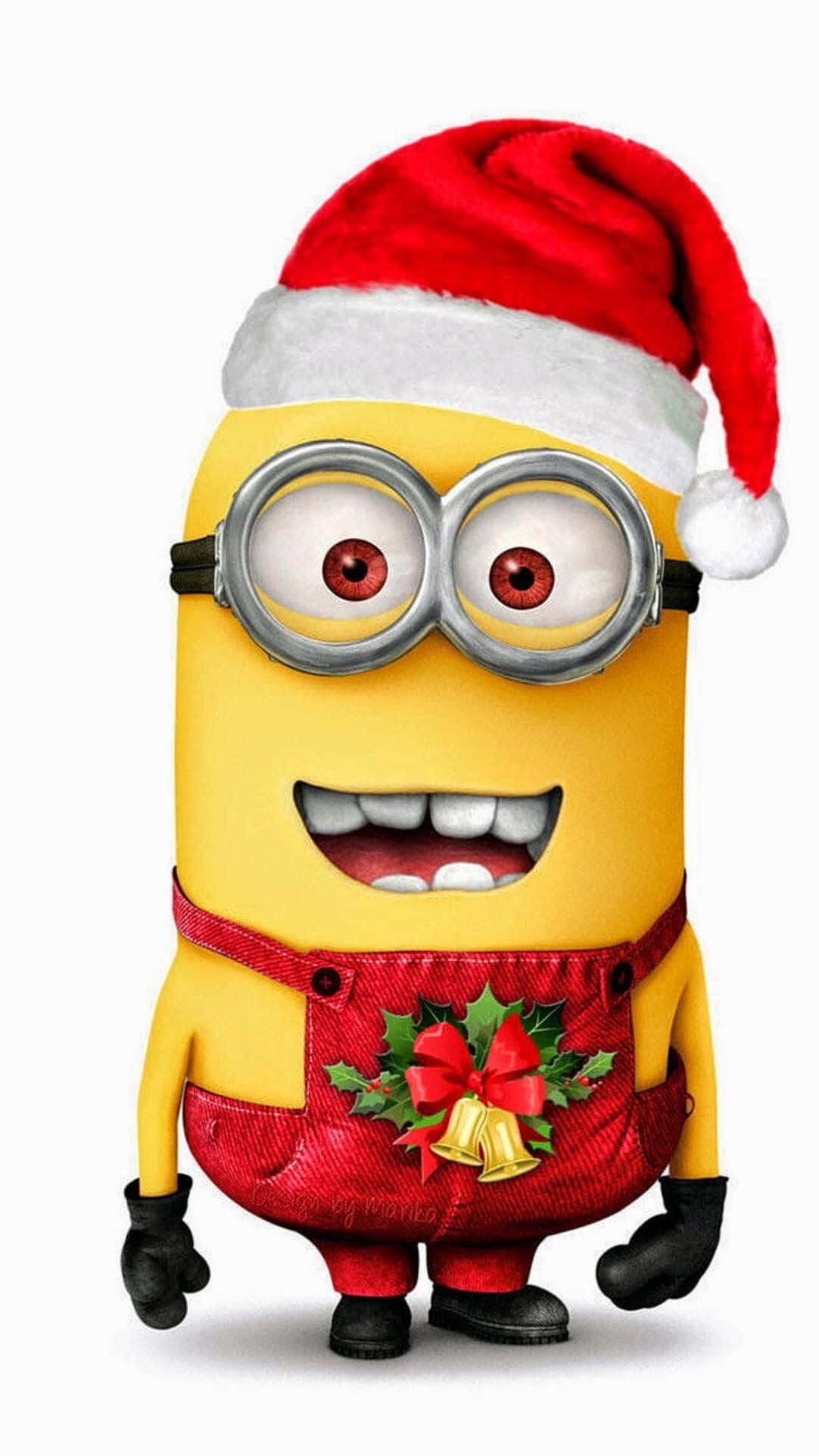 Minion, Santa hat, red Santa hat, Full HD Phone Wallpaper