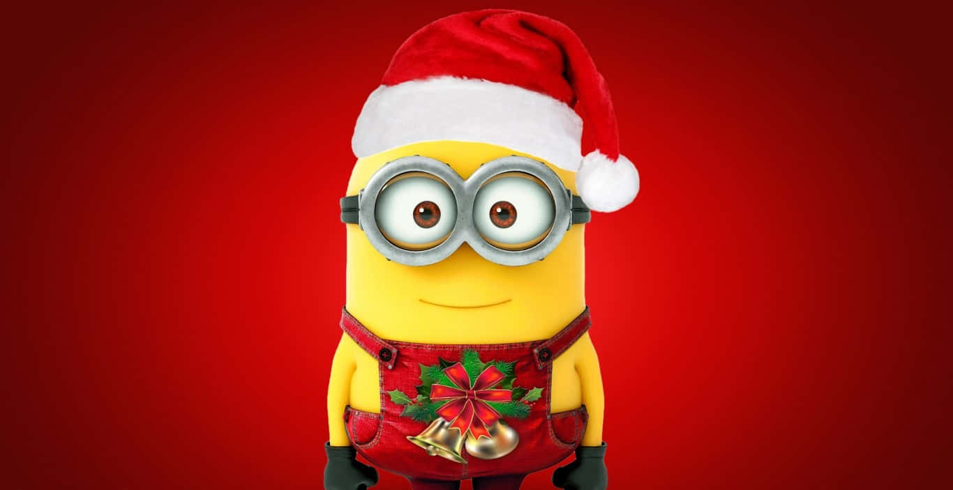 Minion, Santa hat, festive overalls, HD Desktop Wallpaper