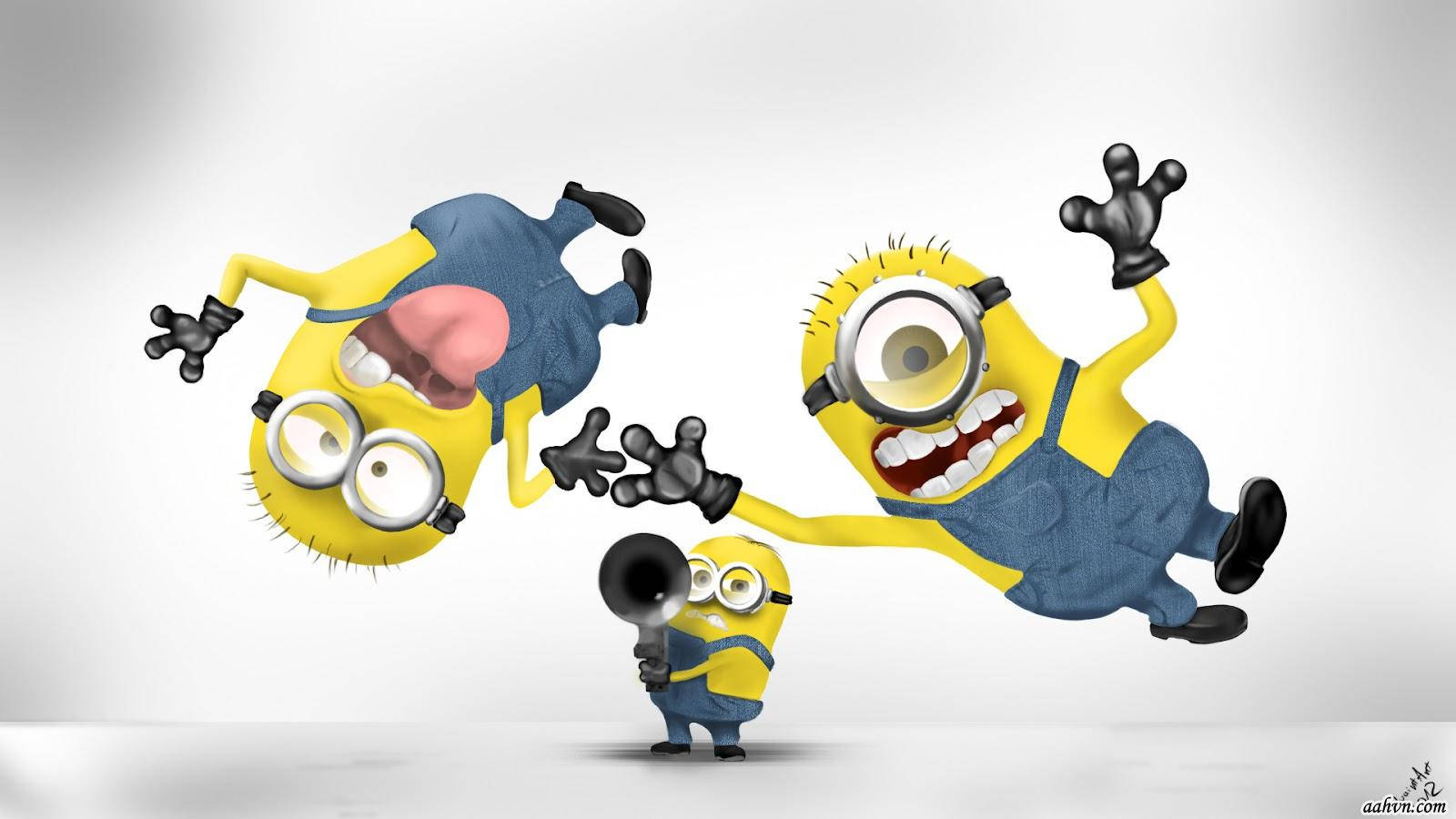 Minion, blue overalls, animated, HD Desktop Wallpaper