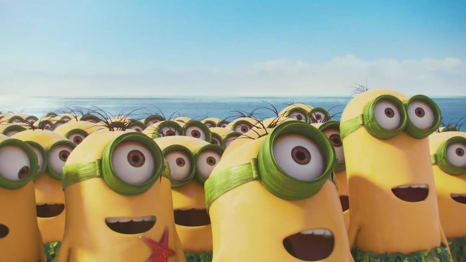 Minion, yellow Minions, green goggles, Full HD Desktop Wallpaper