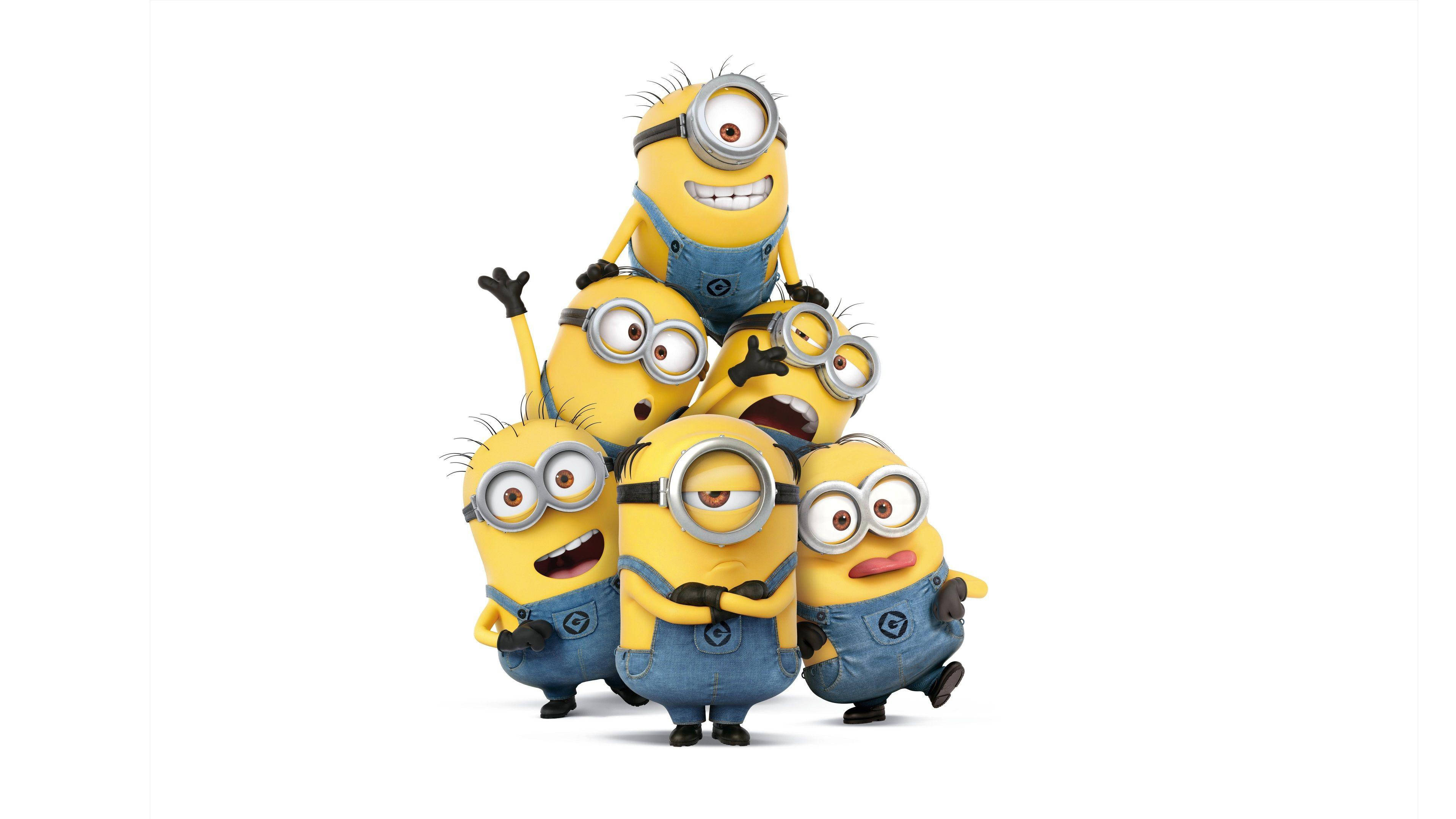 Minion, yellow, blue overalls, 4K Desktop Wallpaper