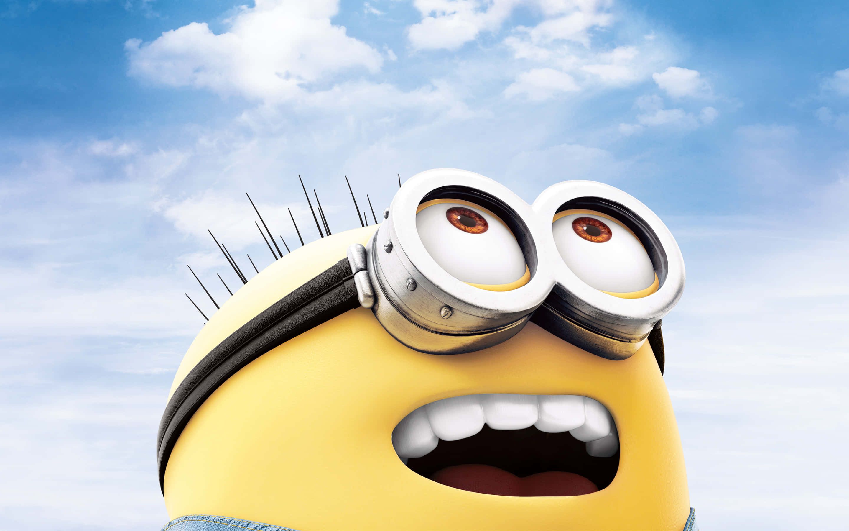 Minion, yellow Minion, wide goggles, 2K Desktop Wallpaper