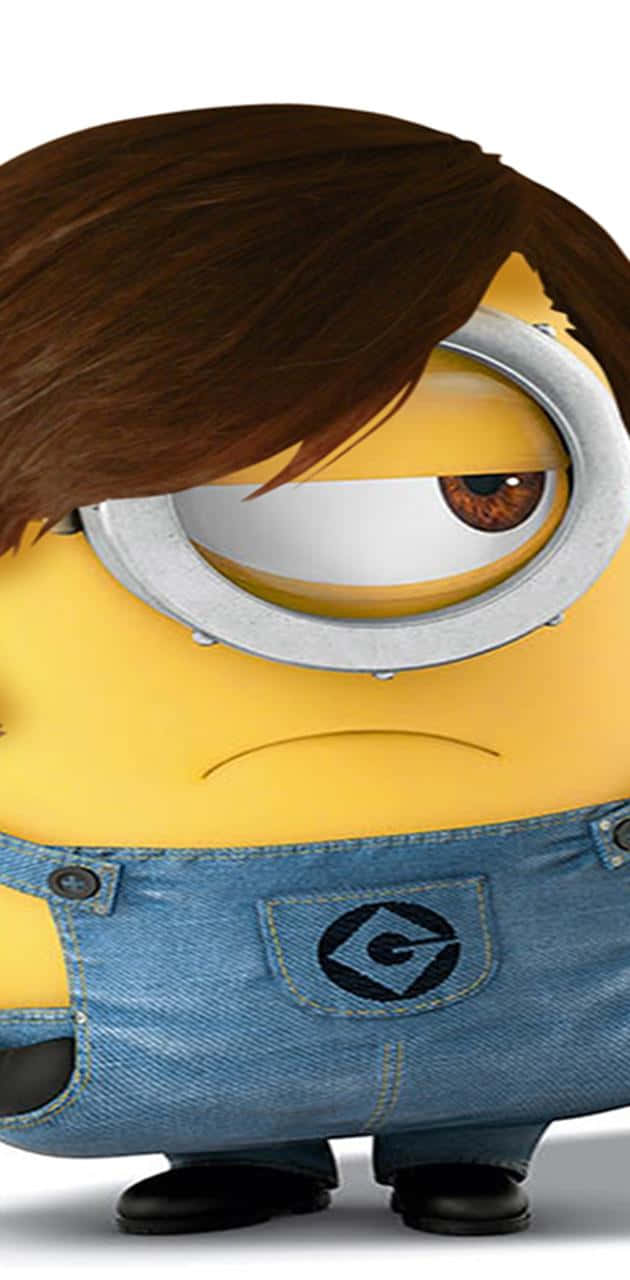 Minion, brown hair, denim overalls, HD Phone Wallpaper