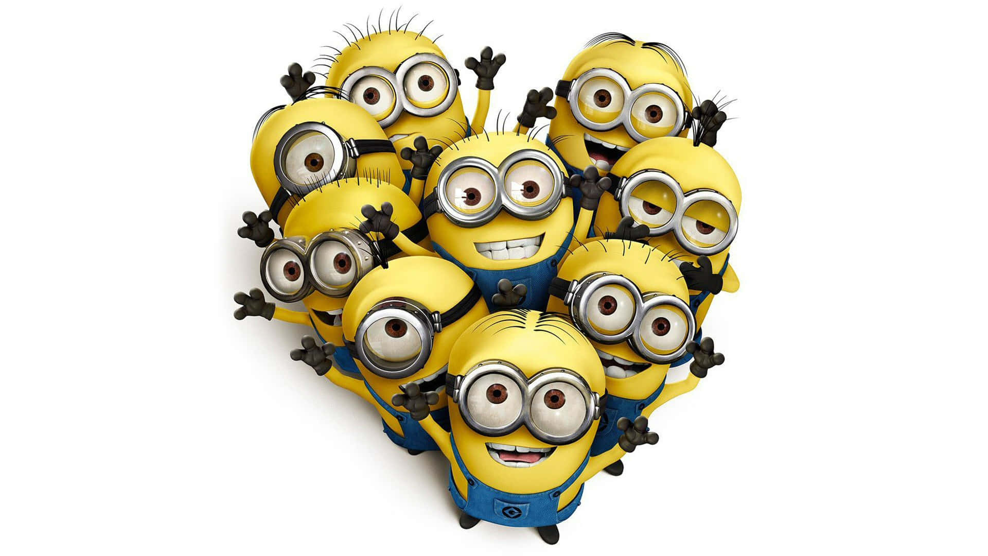 Heart Minion PFP, yellow Minions, heart shape, Full HD Desktop Wallpaper
