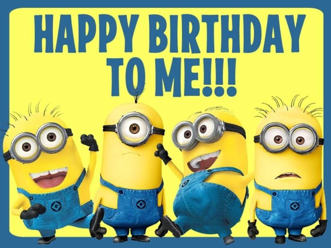 Minion, HAPPY BIRTHDAY TO ME!!!, yellow, SD Desktop Wallpaper