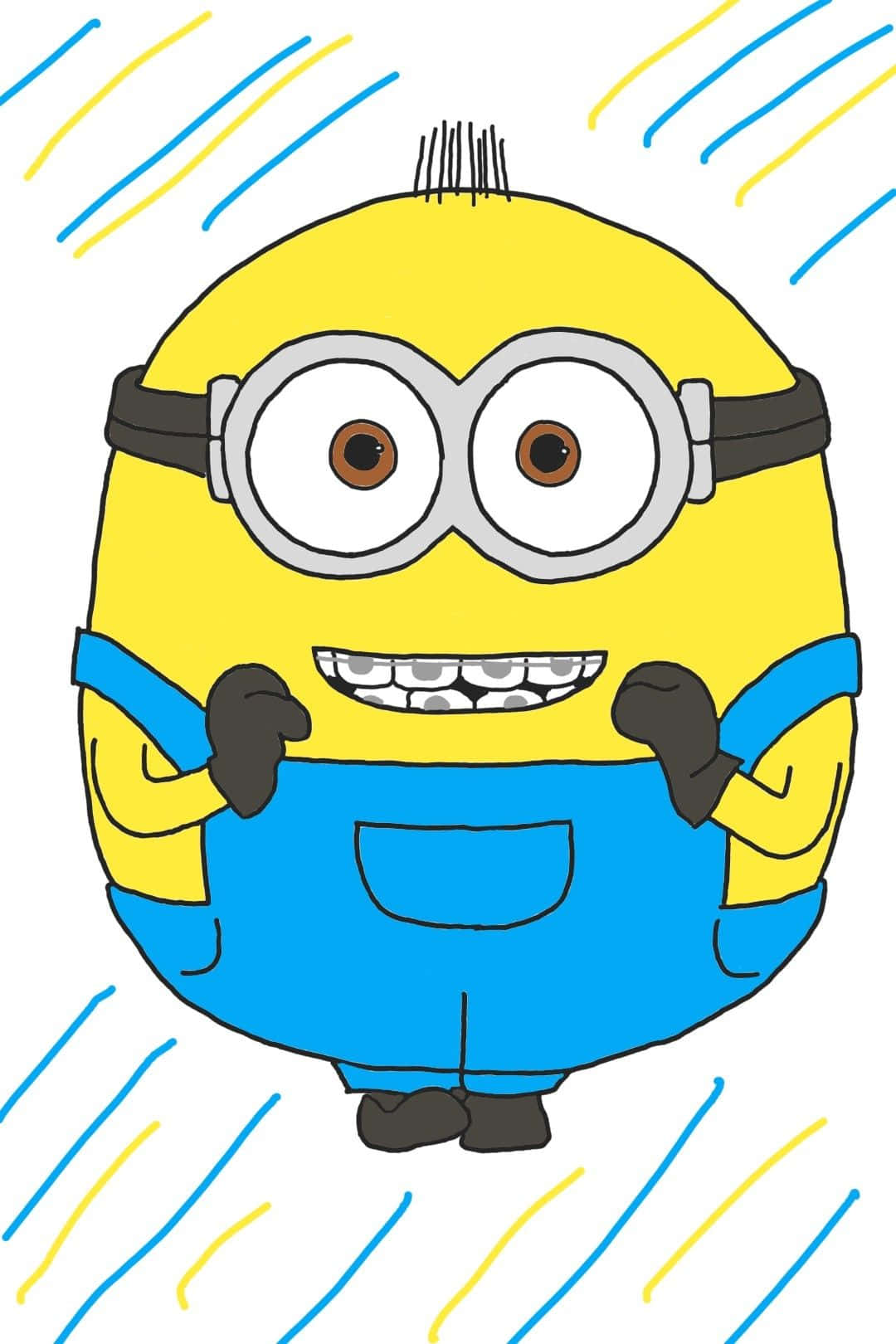 Minion, goggles, blue overalls, HD Phone Wallpaper