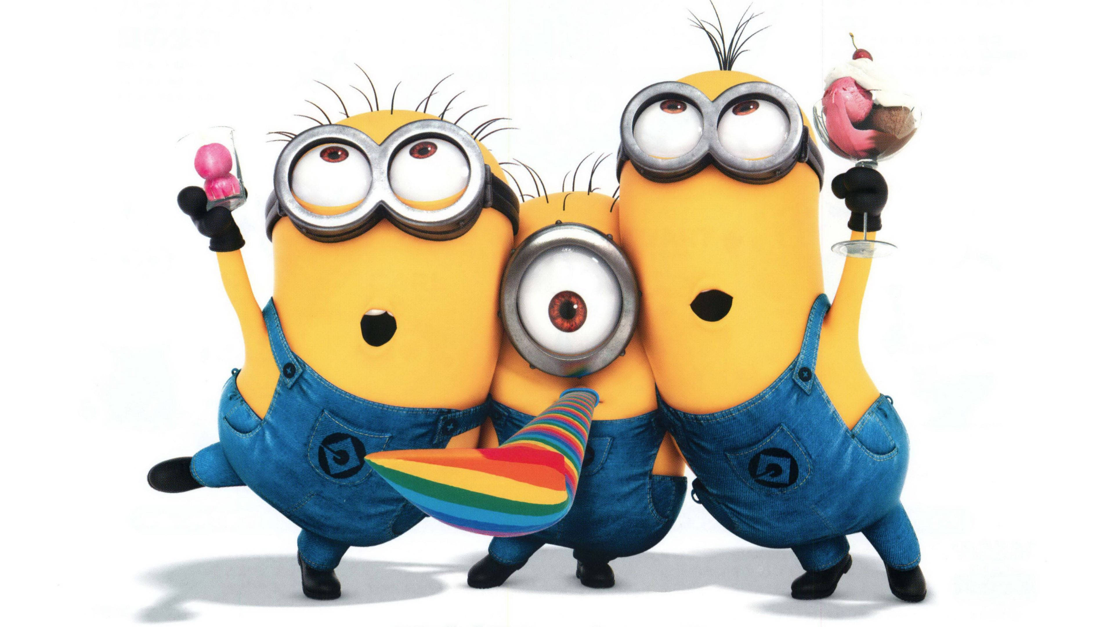 Minion, yellow Minions, blue overalls, 4K Desktop Wallpaper