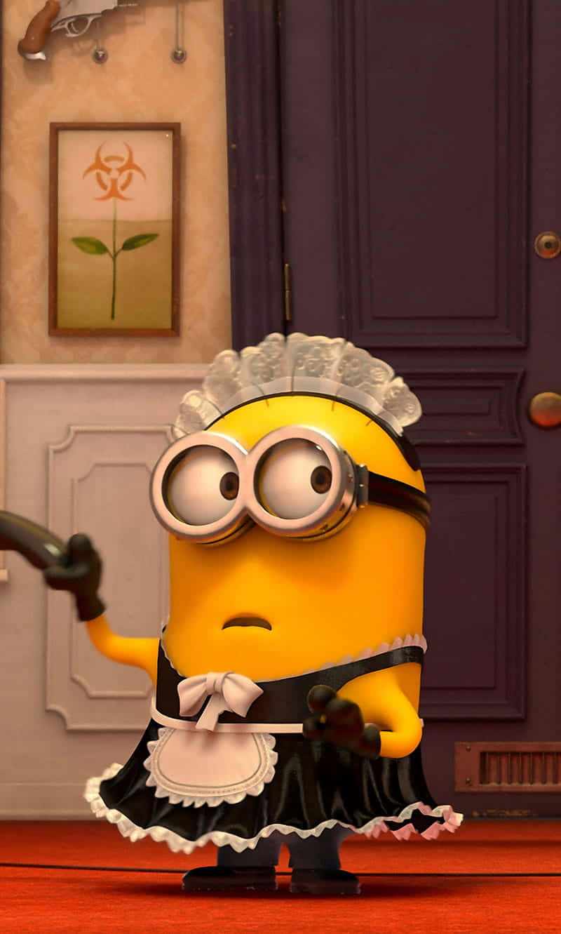 Minion, maid outfit, gun, HD Phone Wallpaper