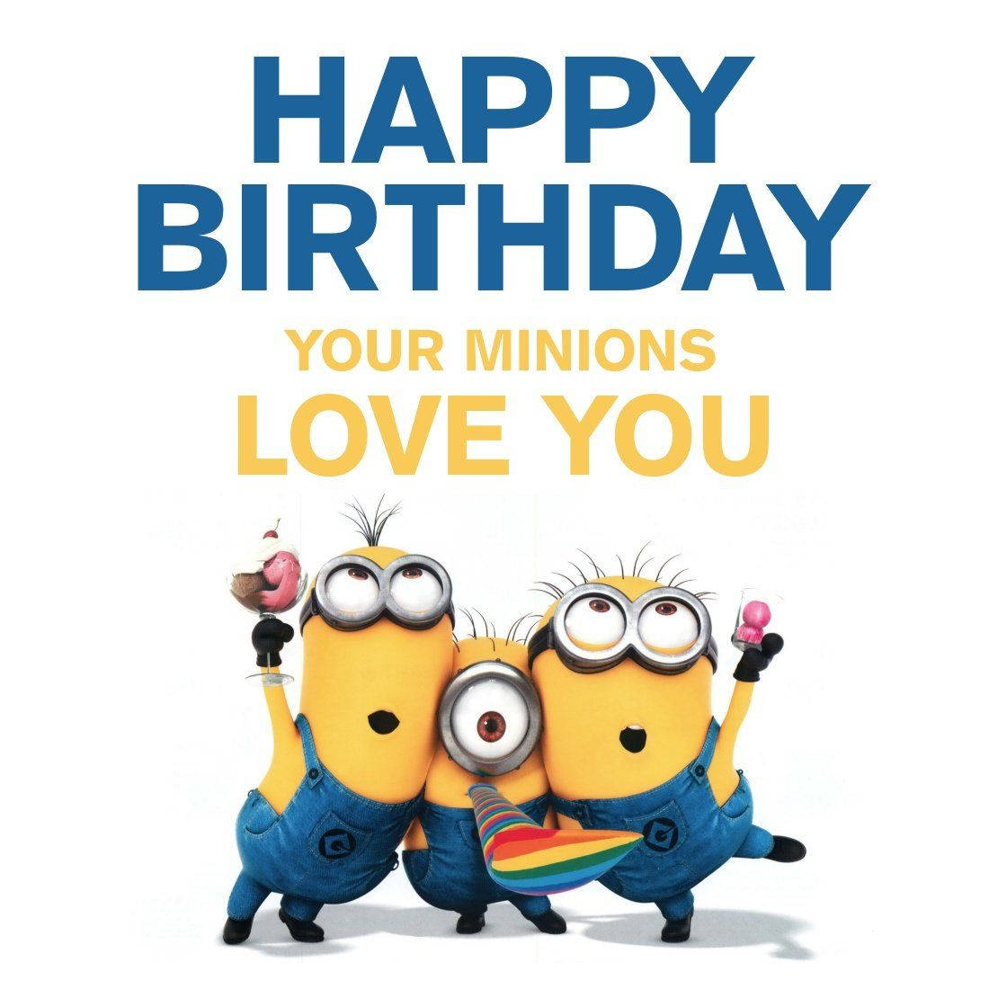 Minion, birthday, blue overalls, SD Desktop Wallpaper