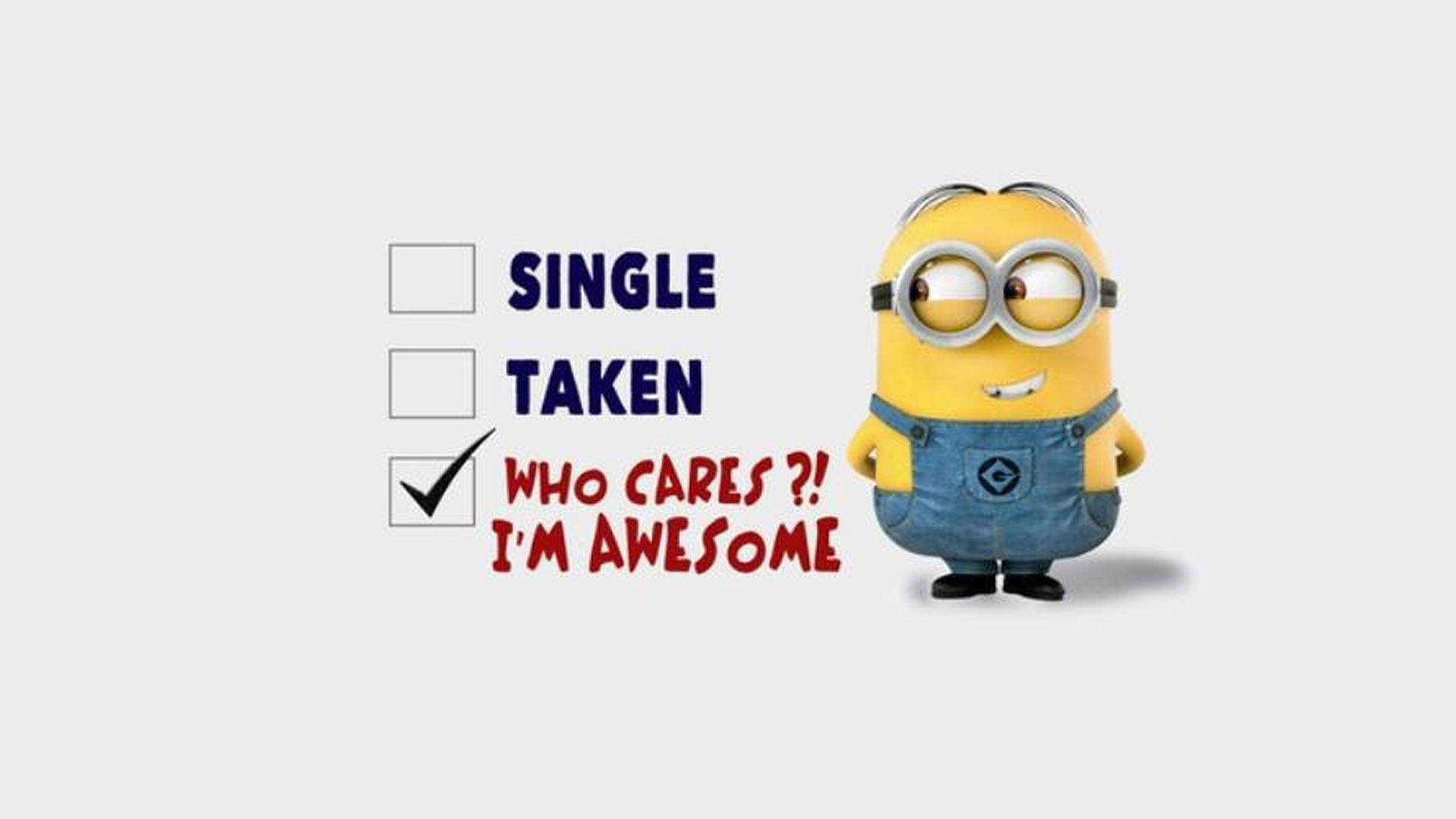 Minion, checklist, WHO CARES?! I'M AWESOME, Full HD Desktop Wallpaper