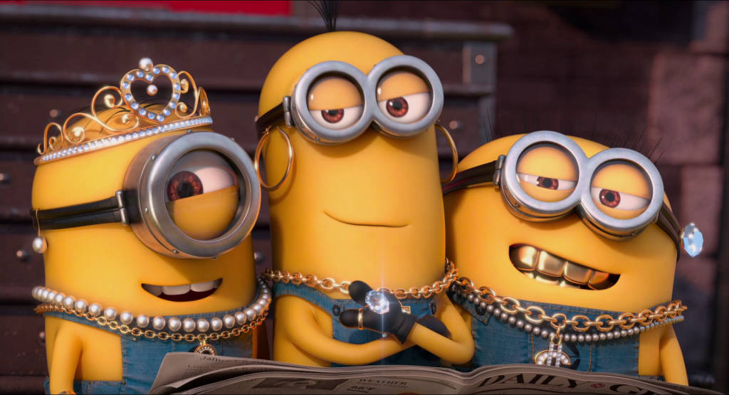 Minions The Rise Of Gru, gold jewelry, goggles, SD Desktop Wallpaper