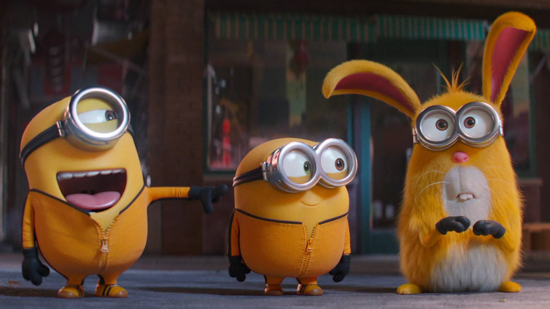 Minions The Rise Of Gru, bunny, goggles, Full HD Desktop Wallpaper