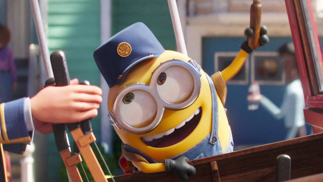 Minions The Rise Of Gru, yellow Minion, blue cap, SD Desktop Wallpaper
