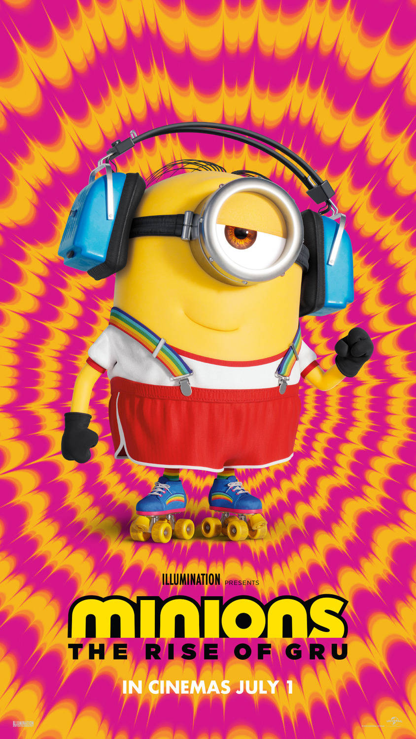 Minions The Rise Of Gru, yellow Minion, headphones, HD Phone Wallpaper