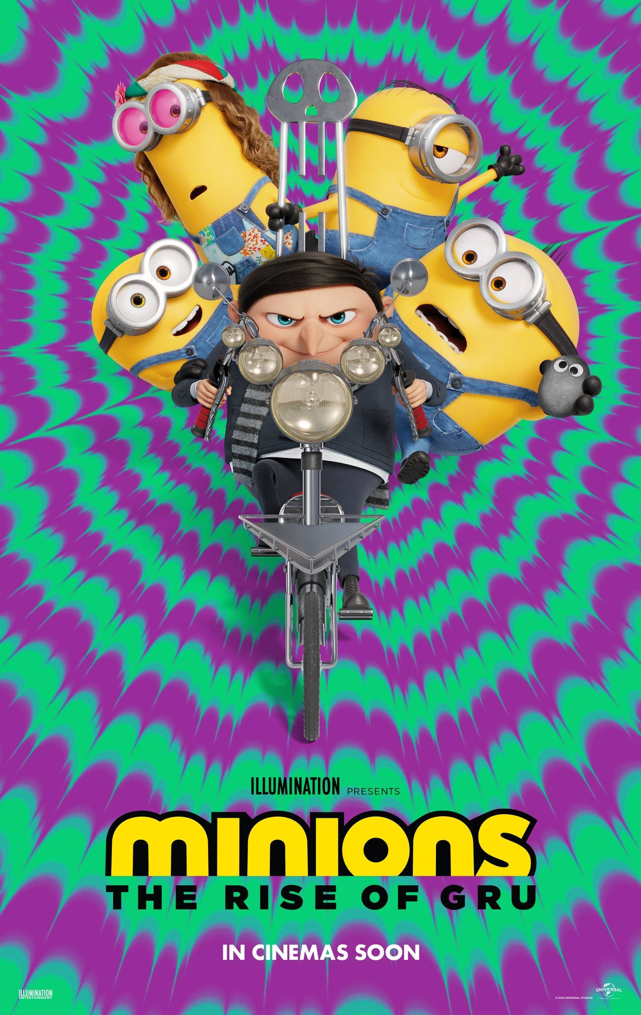 Minions The Rise Of Gru, Gru, motorcycle, Full HD Phone Wallpaper