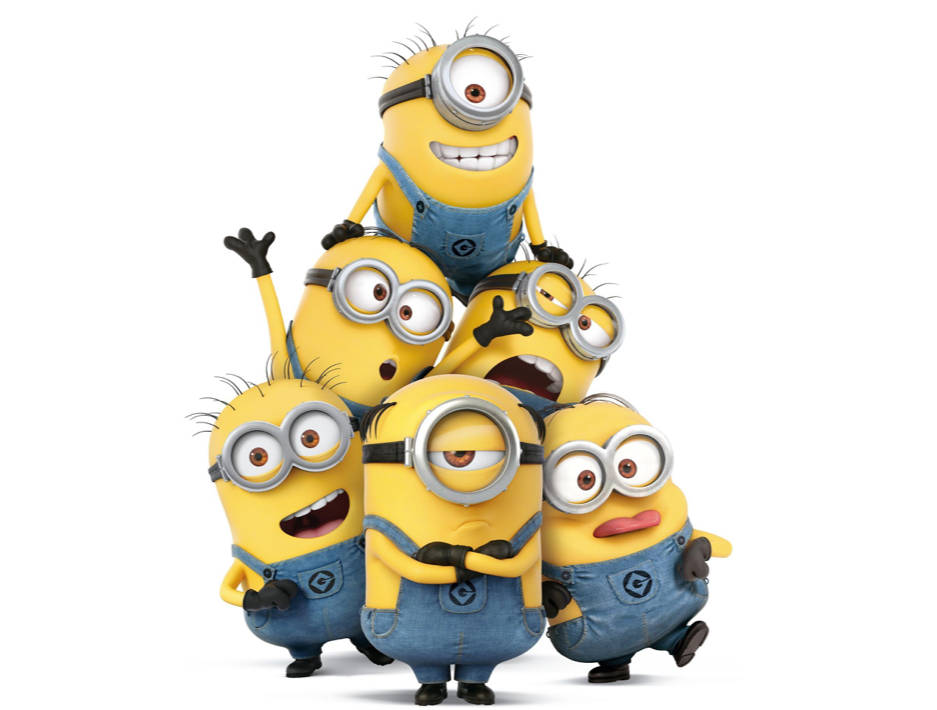 Minions, yellow Minions, blue overalls, SD Desktop Wallpaper