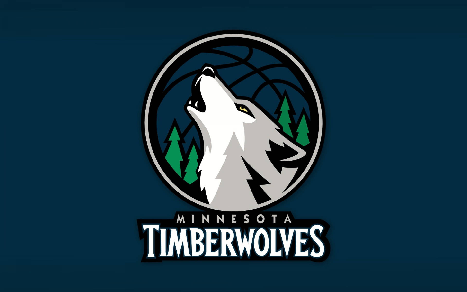 Minnesota Timberwolves, blue, white wolf, Full HD Desktop Wallpaper