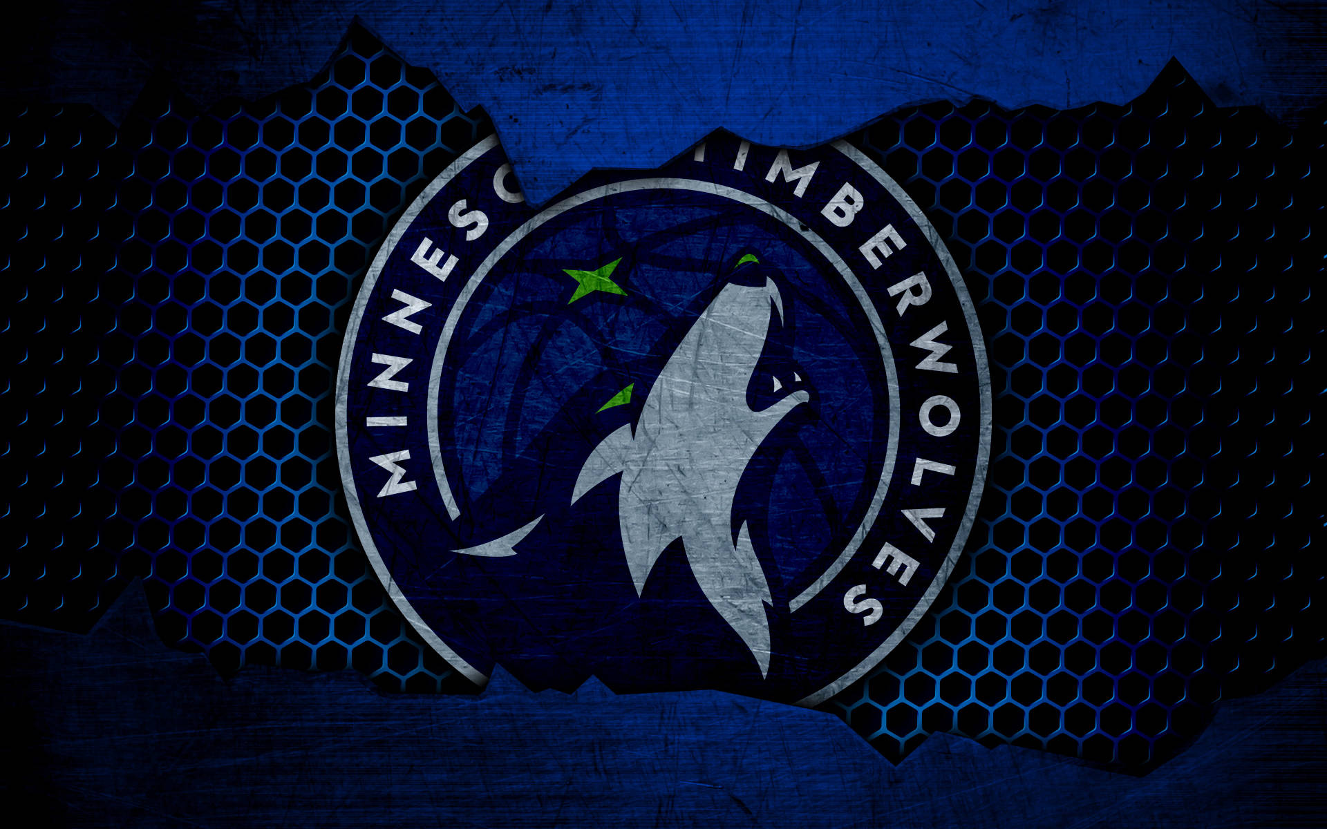 Minnesota Timberwolves, logo, howling wolf, Full HD Desktop Wallpaper
