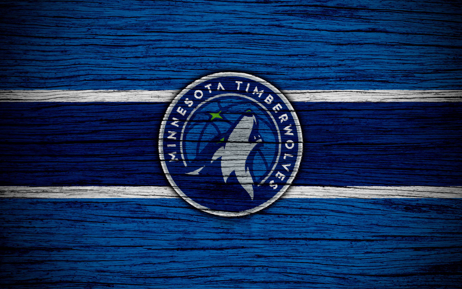 Minnesota Timberwolves, emblem, wood, Full HD Desktop Wallpaper
