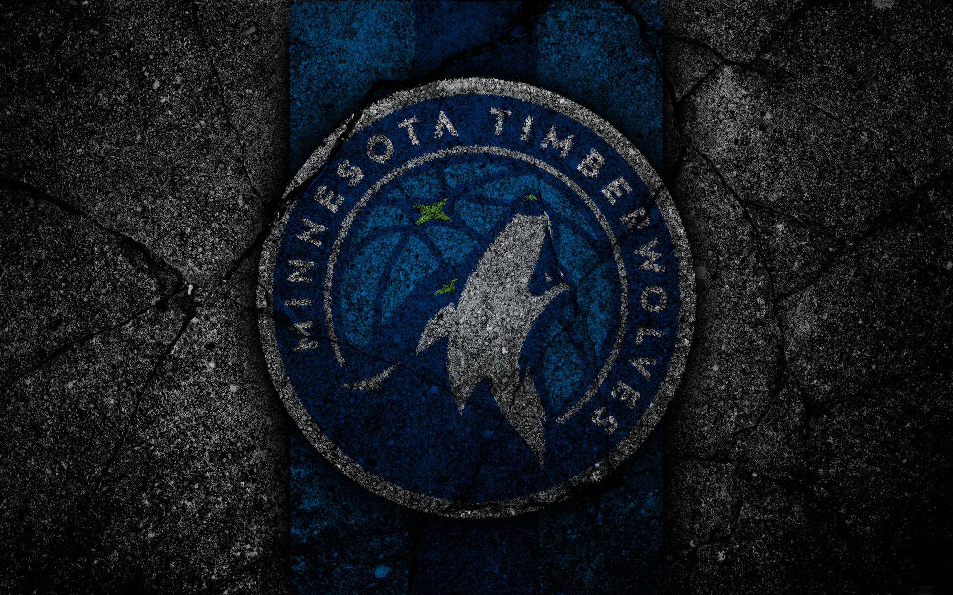 Minnesota Timberwolves, cement wall, cracked asphalt, Full HD Desktop Wallpaper