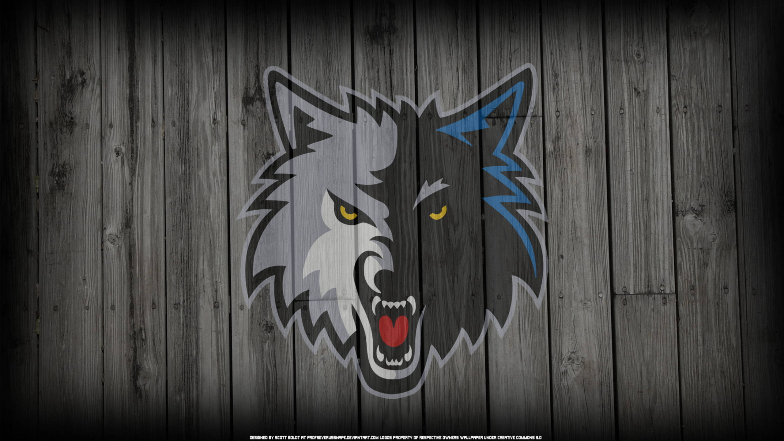 Minnesota Timberwolves, yellow eyes, blue lightning bolt, 2K Desktop Wallpaper