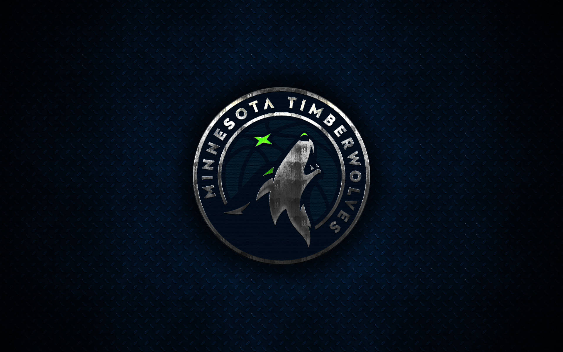 Minnesota Timberwolves, criss cross metal, dark blue background, Full HD Desktop Wallpaper