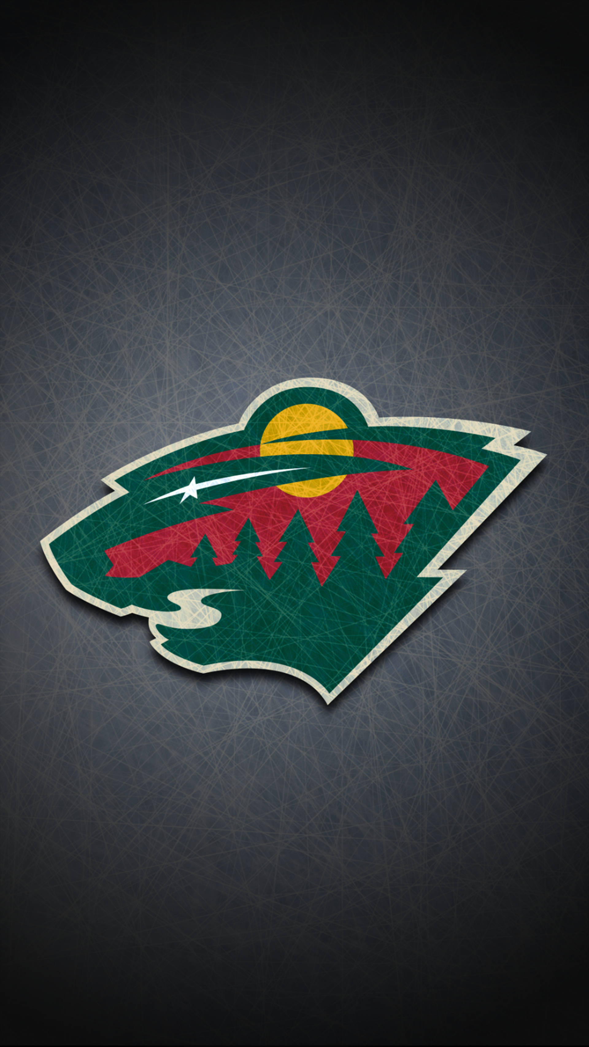 Minnesota Wild, hockey logo, distressed texture, 2K Phone Wallpaper