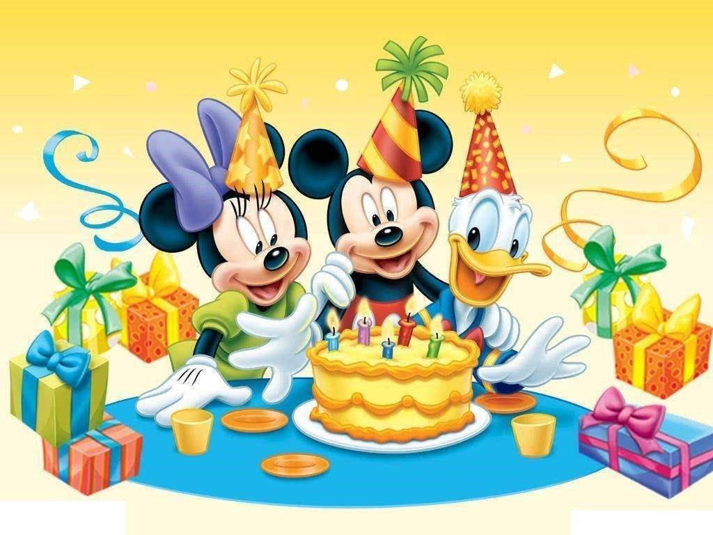 Minnie Mouse, birthday party, cake, SD Desktop Wallpaper