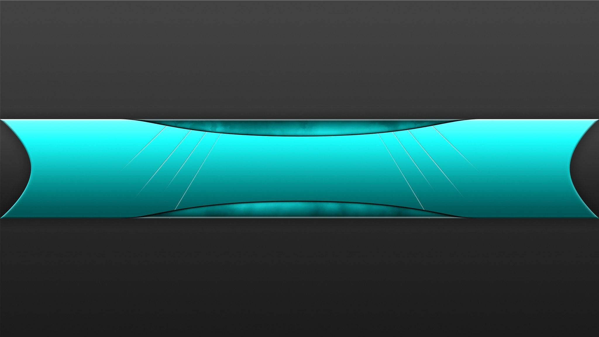 YouTube Thumbnail Metal Mint, turquoise, glowing lines, Full HD Desktop Wallpaper