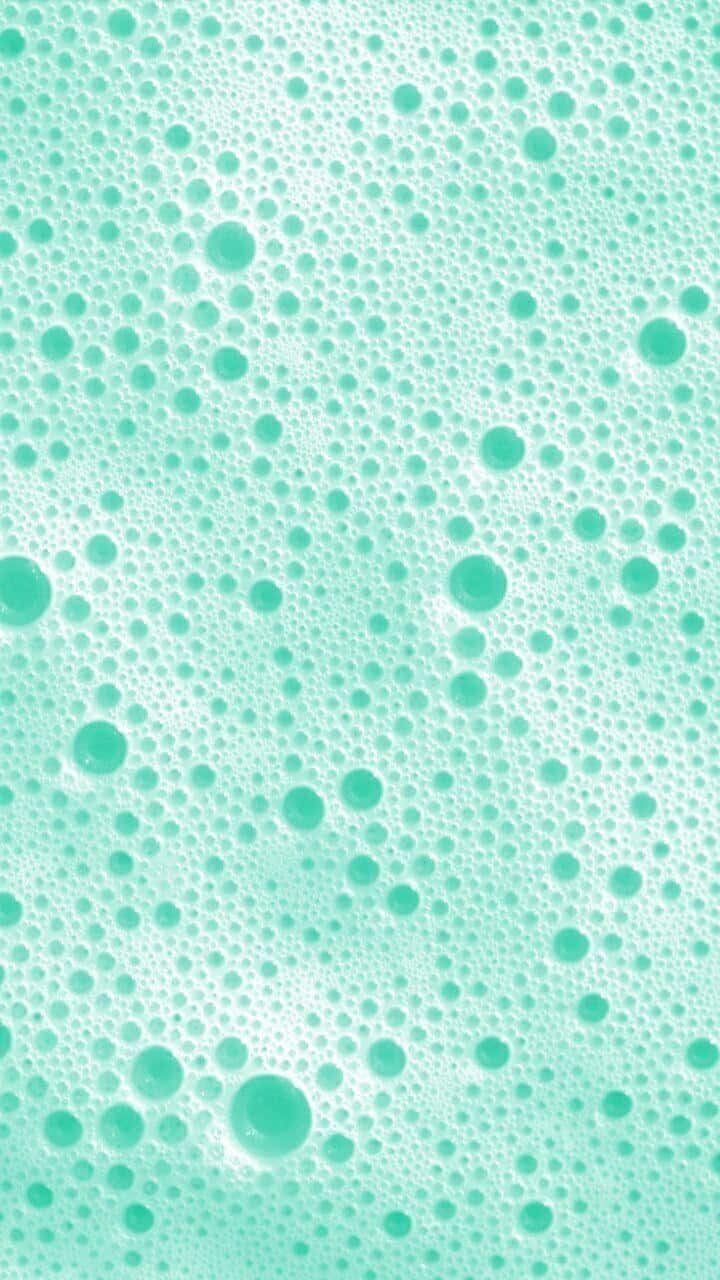 mint green, soap bubbles, textured surface, HD Phone Wallpaper