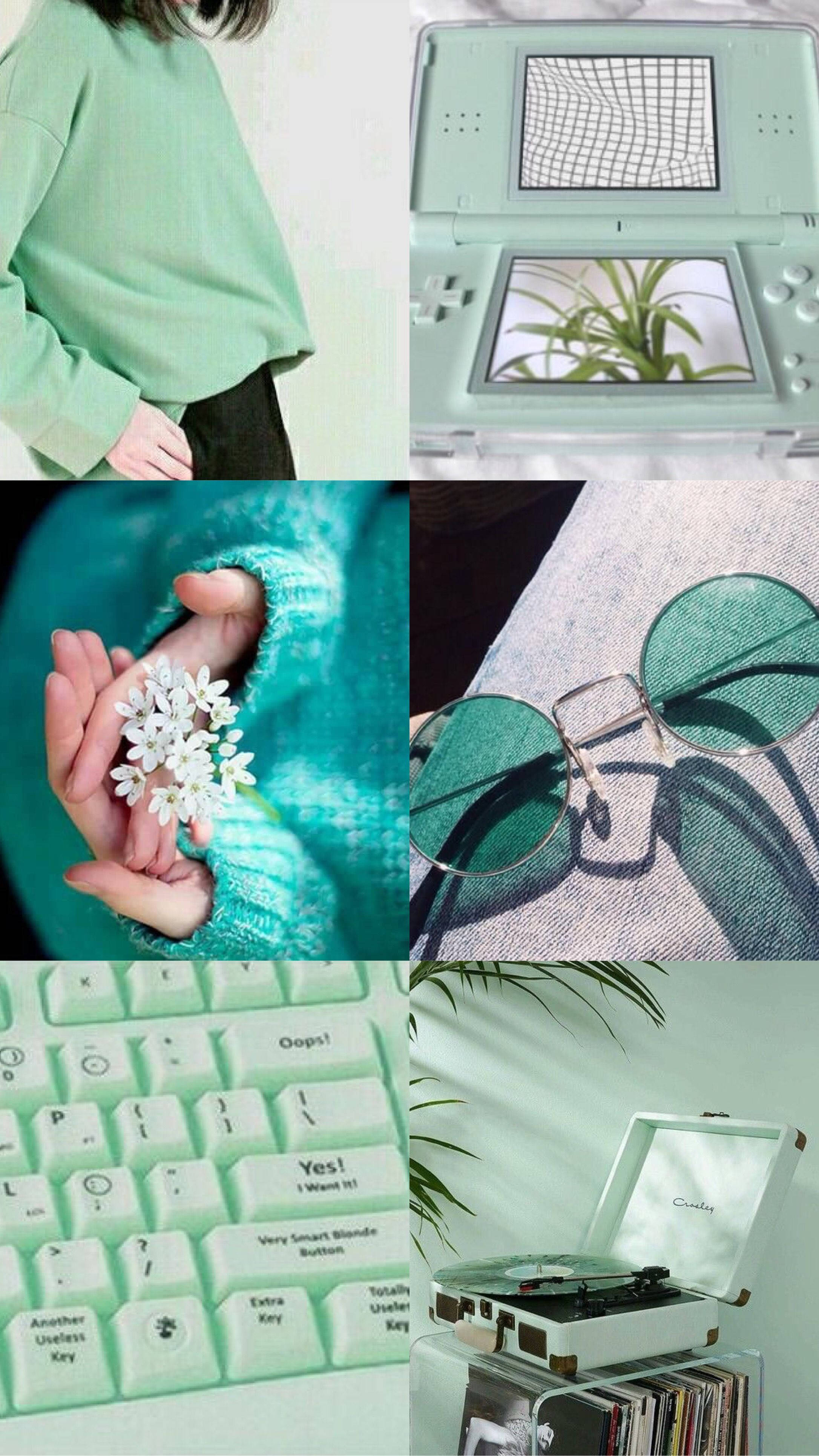 mint green, collage, sweater, 4K Phone Wallpaper