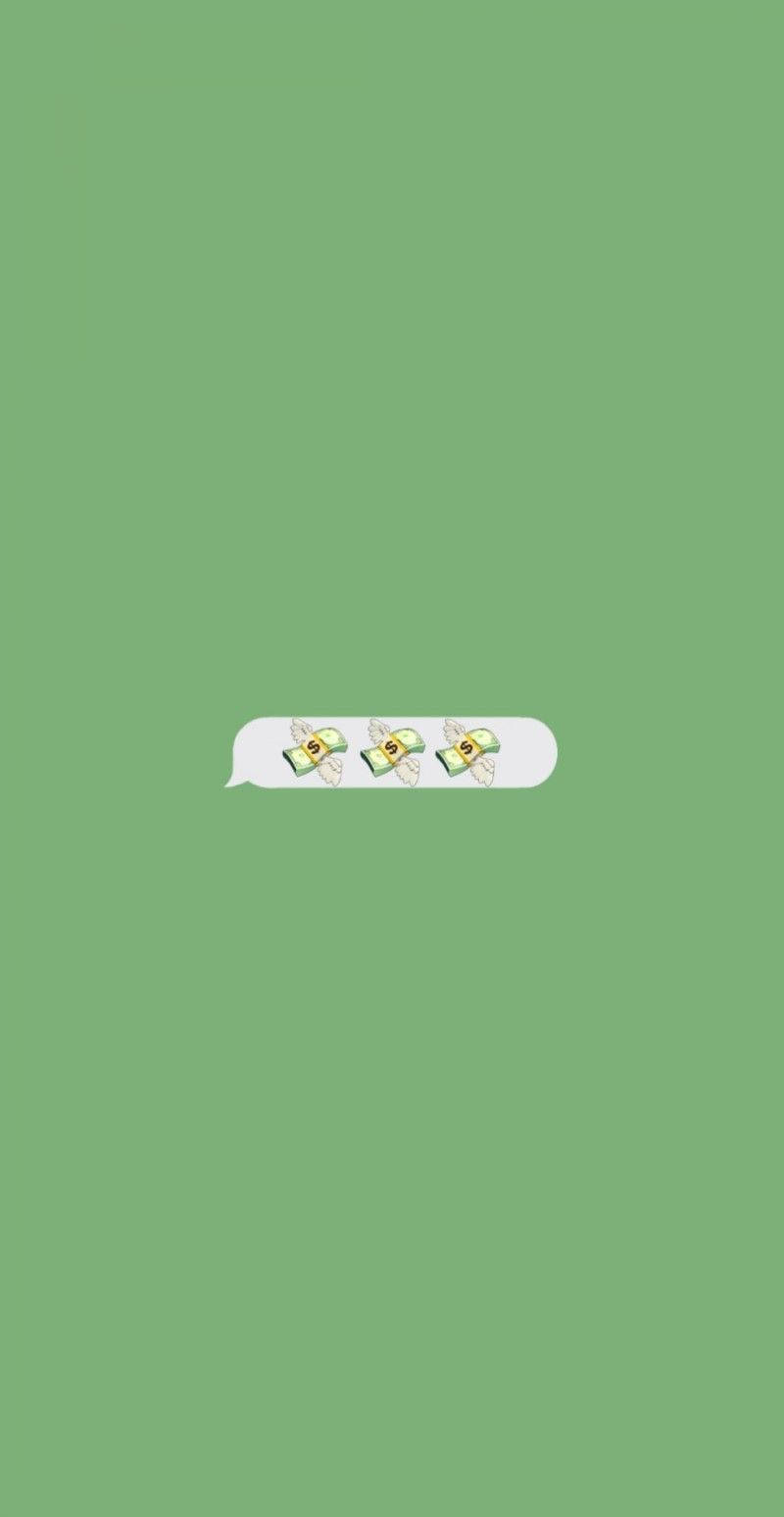 Mint Green Aesthetic, flying dollar, winged money emojis, HD Phone Wallpaper