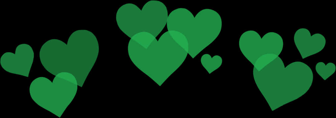 mint green, heart-shaped, black background, SD Desktop Wallpaper