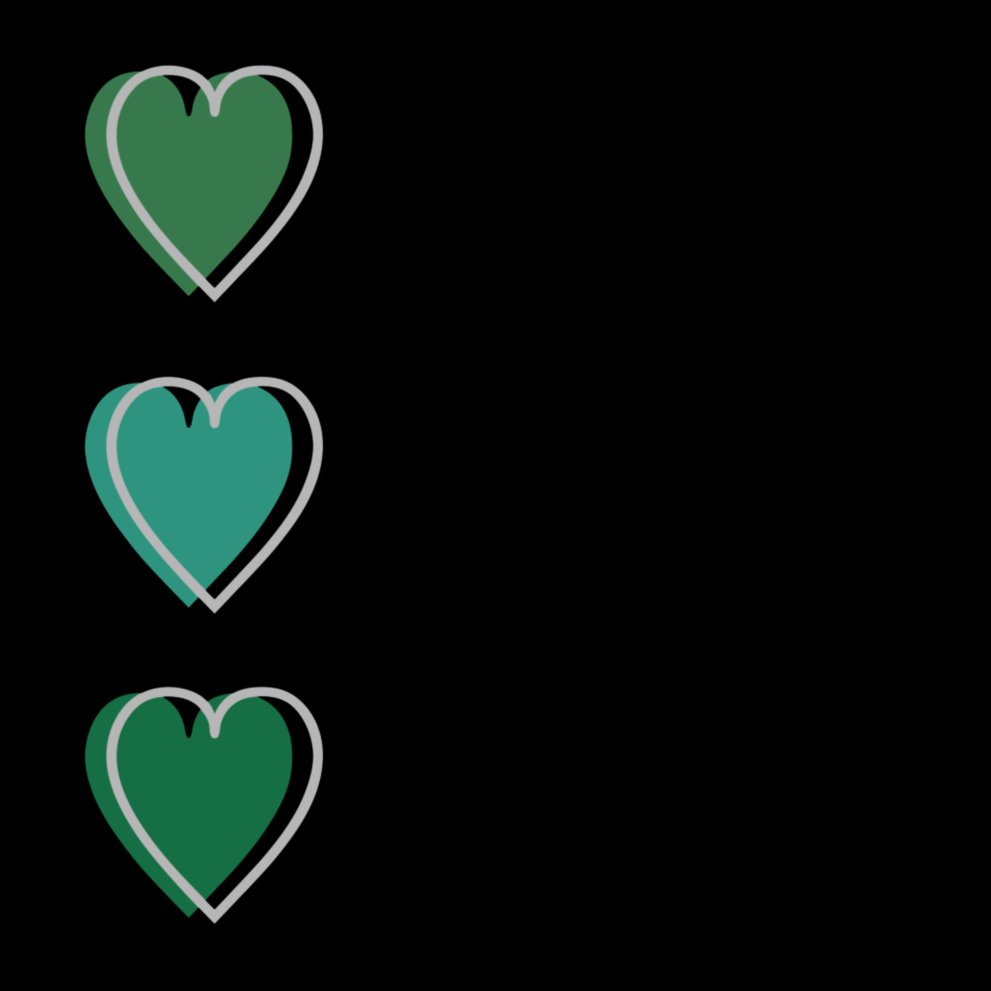 mint green hearts, green, teal, 2K Desktop Wallpaper