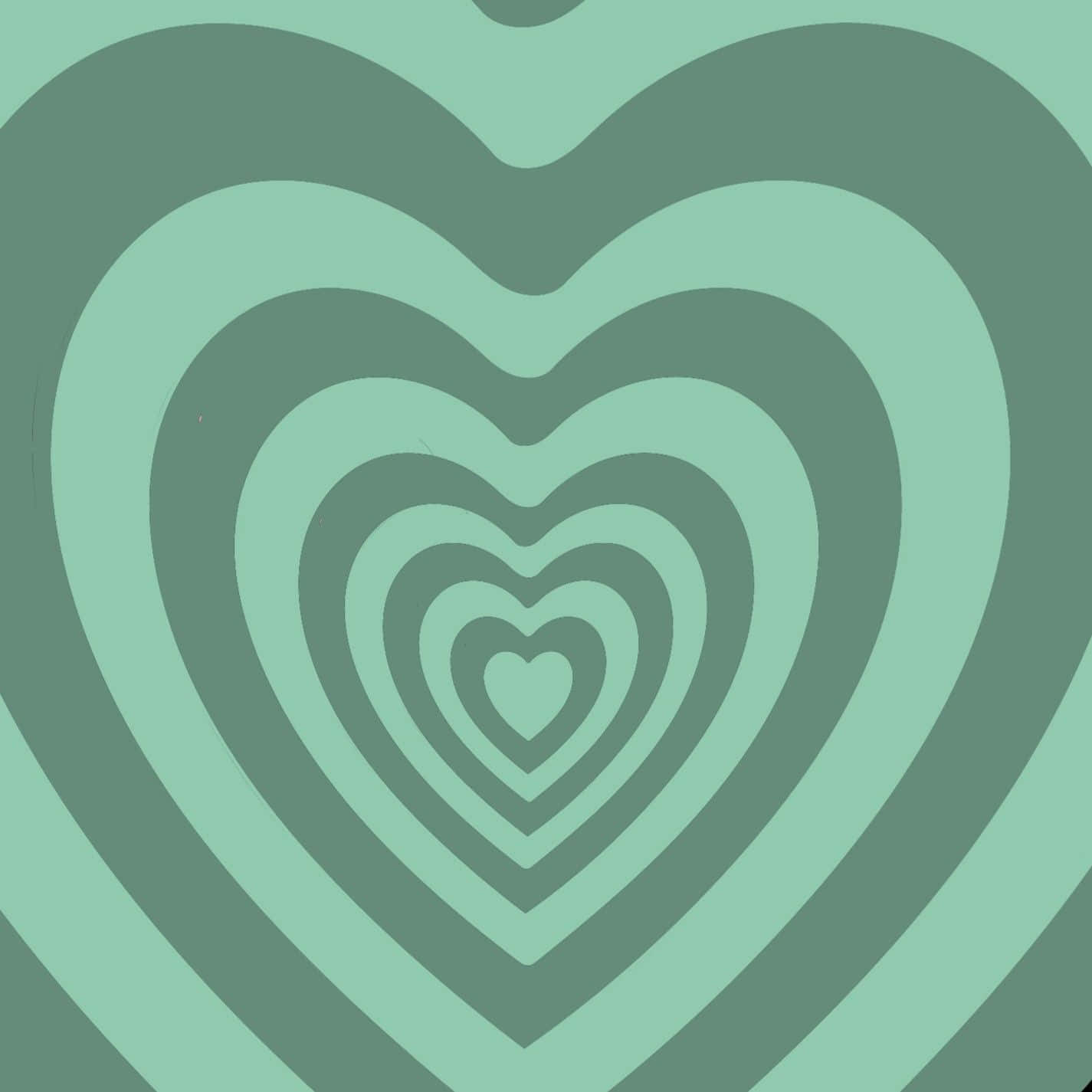 Mint Green Hearts, teal, sage green, HD Desktop Wallpaper