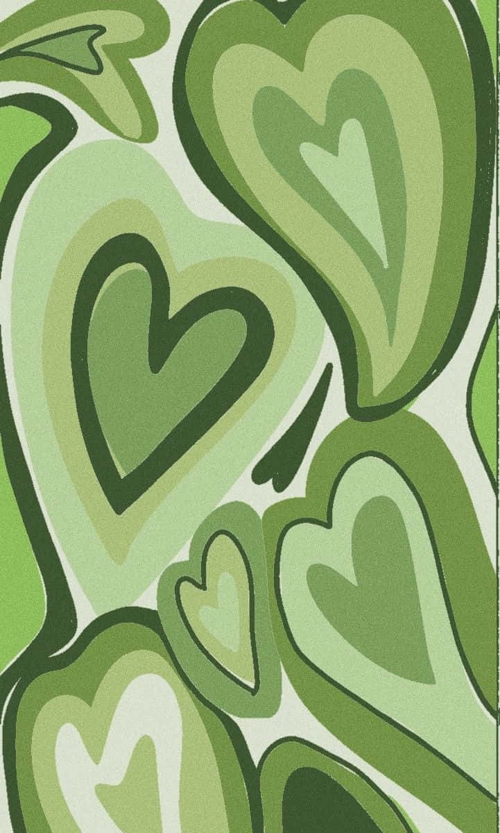 mint green hearts, white background, creamy background, SD Phone Wallpaper