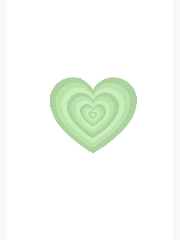 Mint Green Hearts, green heart, concentric layers, SD Phone Wallpaper