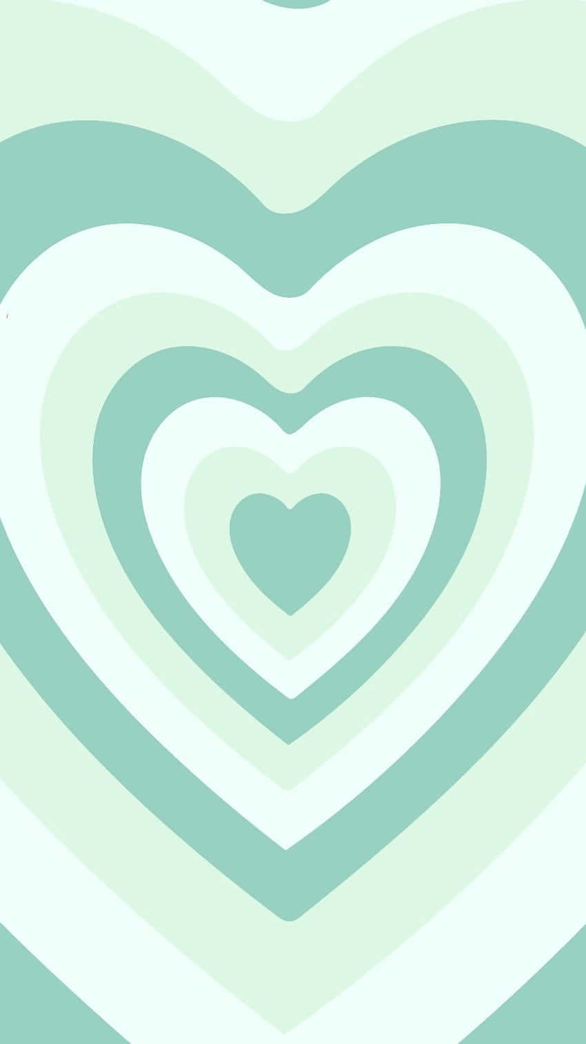 Mint Green Hearts, mint green, white, HD Phone Wallpaper