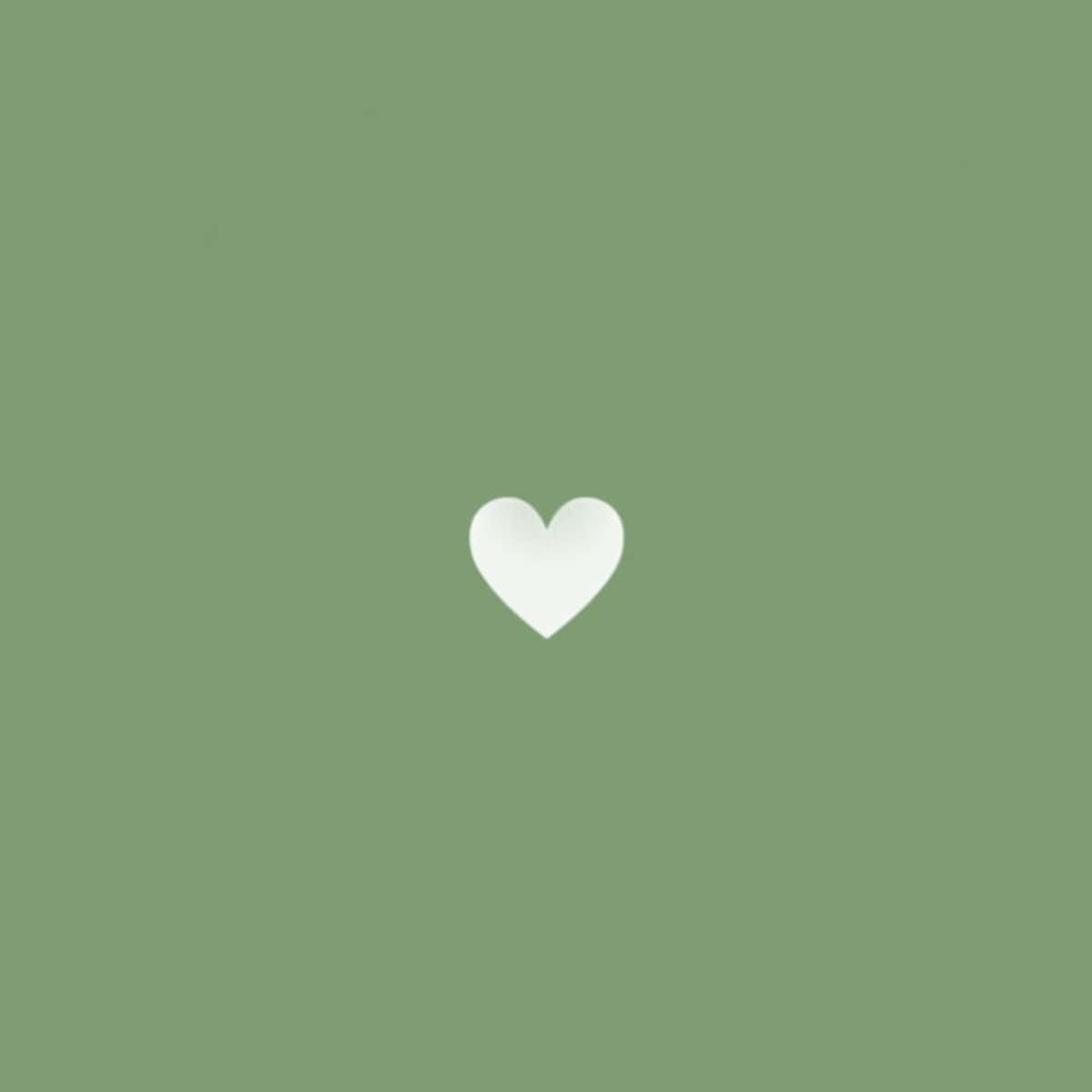 mint green hearts, white heart, sage green background, SD Desktop Wallpaper