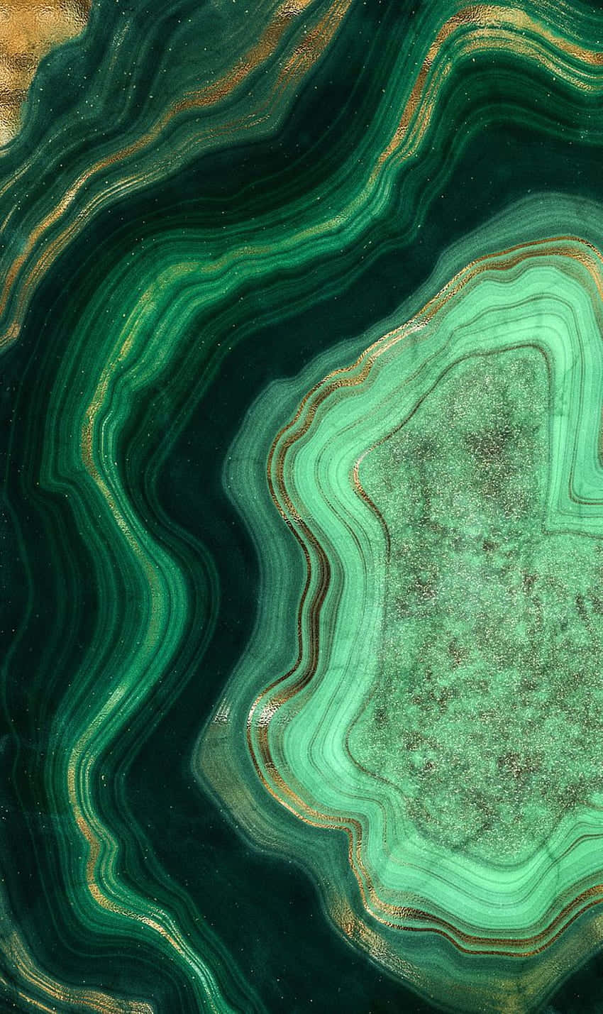 mint green marble, green agate slice, intricate concentric bands, HD Phone Wallpaper
