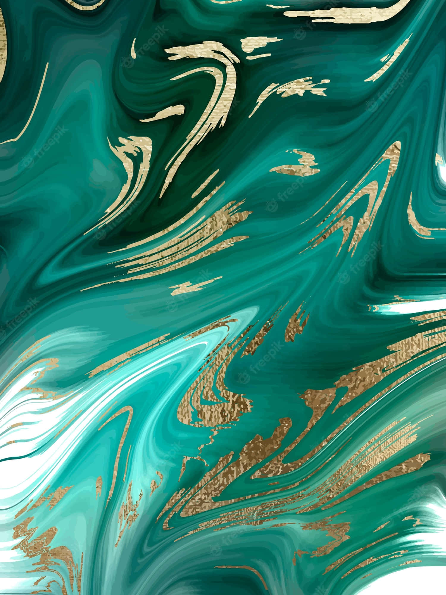 mint green marble, teal, gold, Full HD Phone Wallpaper