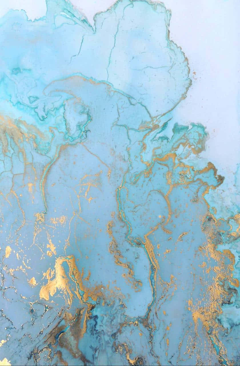 Mint Green Marble, turquoise, gold, HD Phone Wallpaper