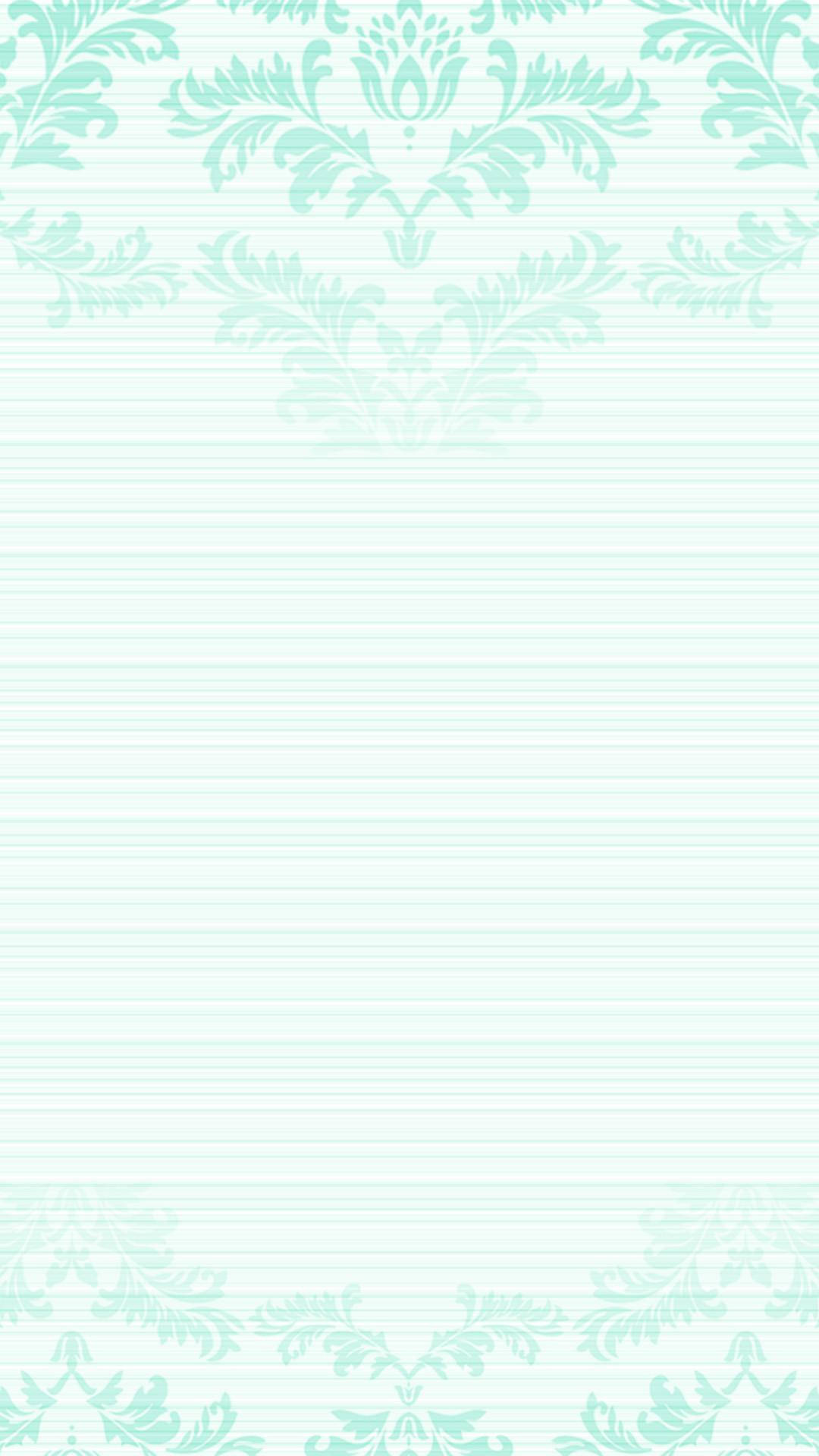 mint green, iPhone, damask floral patterns, Full HD Phone Wallpaper