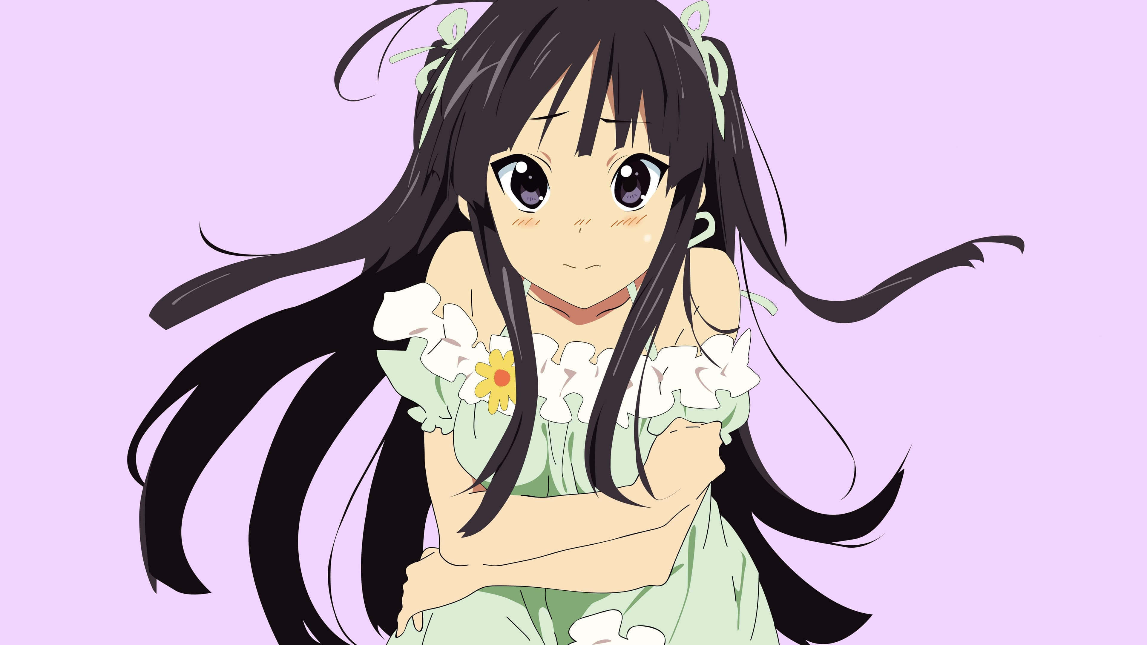 Mio Akiyama, K-On!, long black hair, 4K Desktop Wallpaper