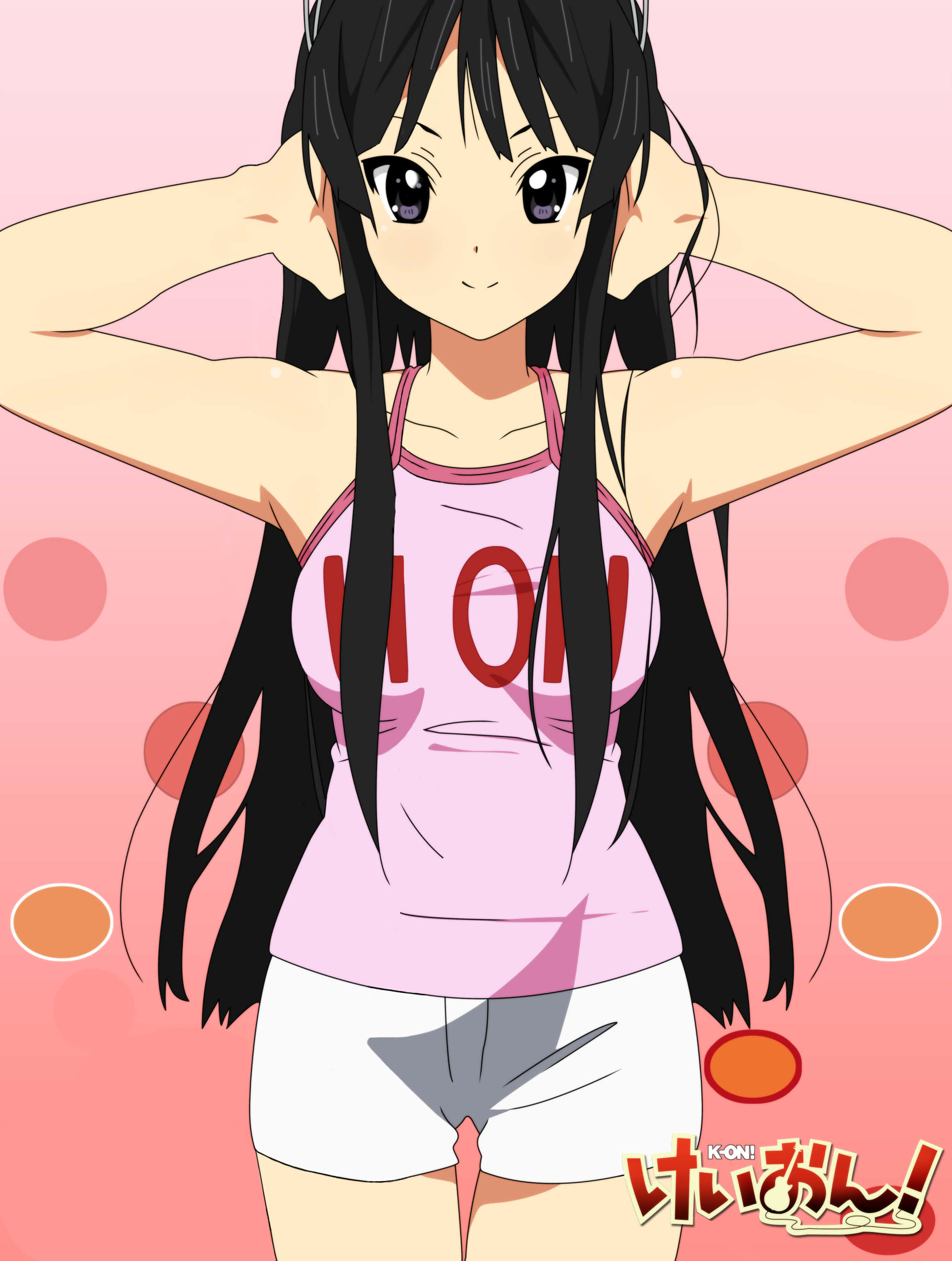 Mio Akiyama, bass guitar, subtle smile, 2K Phone Wallpaper